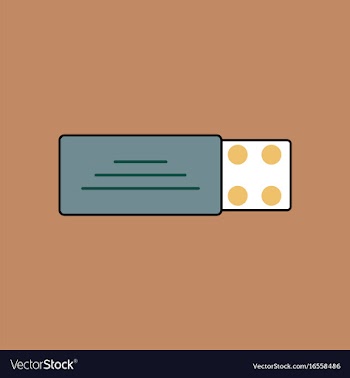 Flat icon design collection pill pack vector image
