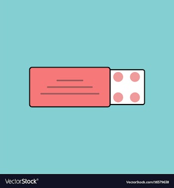 Flat icon design collection pill pack vector image