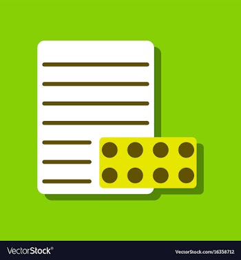 Flat icon design collection pills and a vector image