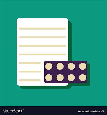 Flat icon design collection pills and a vector image