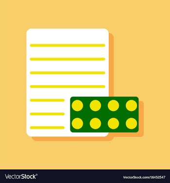 Flat icon design collection pills and a vector image