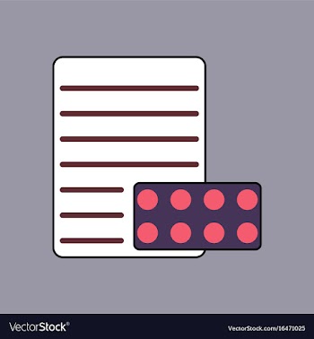 Flat icon design collection pills and a vector image
