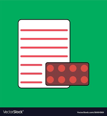 Flat icon design collection pills and a vector image