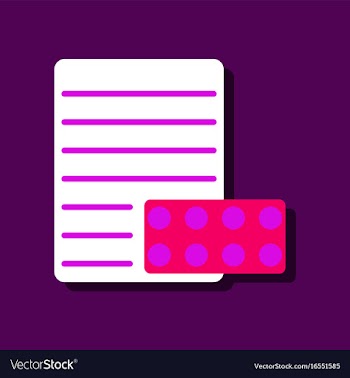 Flat icon design collection pills and a vector image