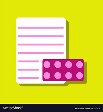 Flat icon design collection pills and a vector image