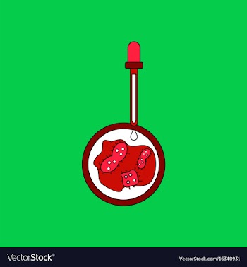 Flat icon design collection pipette and bacteria vector image