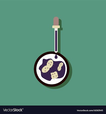 Flat icon design collection pipette and bacteria vector image