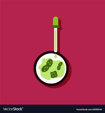 Flat icon design collection pipette and bacteria vector image