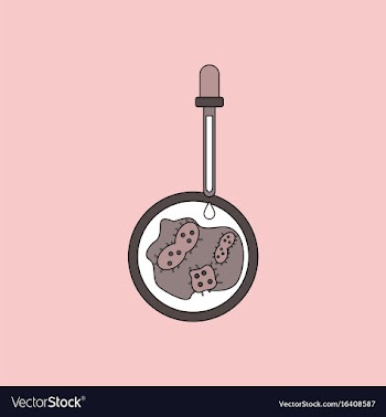 Flat icon design collection pipette and bacteria vector image