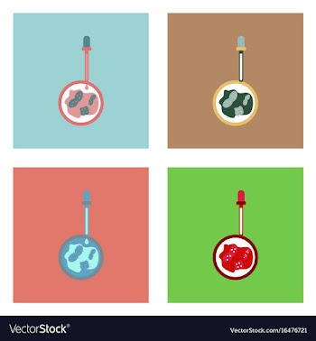 Flat icon design collection pipette and bacteria vector image