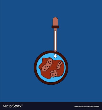 Flat icon design collection pipette and bacteria vector image