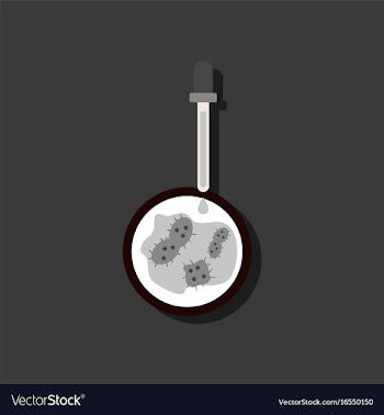 Flat icon design collection pipette and bacteria vector image