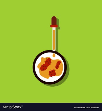 Flat icon design collection pipette and bacteria vector image