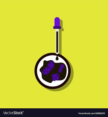 Flat icon design collection pipette and bacteria vector image