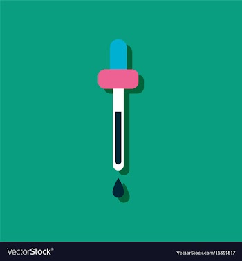 Flat icon design collection pipette in sticker vector image