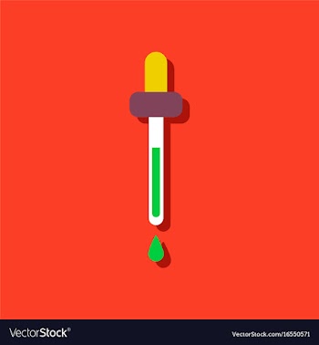 Flat icon design collection pipette in sticker vector image