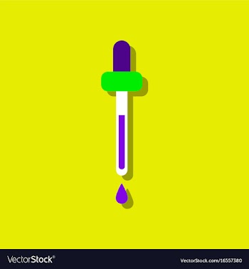 Flat icon design collection pipette in sticker vector image