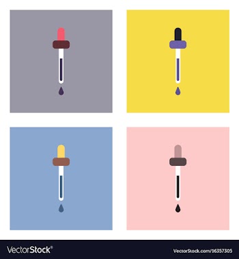 Flat icon design collection pipette vector image