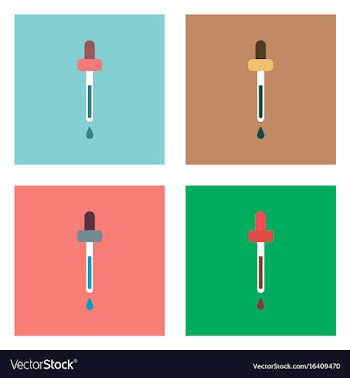 Flat icon design collection pipette vector image