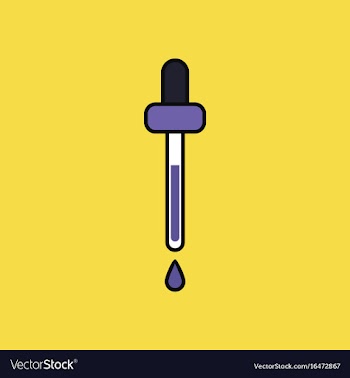 Flat icon design collection pipette vector image