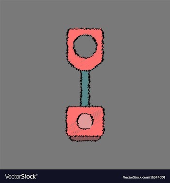 Flat icon design collection piston and arrows in vector image