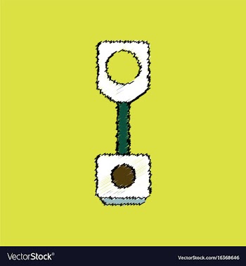 Flat icon design collection piston and arrows in vector image