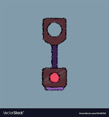 Flat icon design collection piston and arrows in vector image