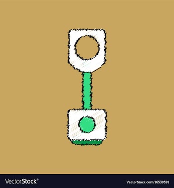 Flat icon design collection piston and arrows in vector image