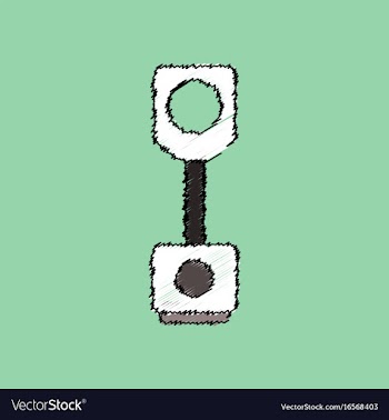 Flat icon design collection piston and arrows in vector image