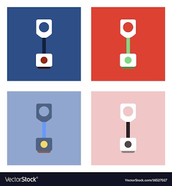 Flat icon design collection piston and arrows vector image