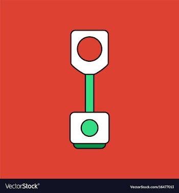 Flat icon design collection piston of vehicle vector image