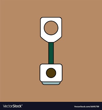Flat icon design collection piston of vehicle vector image