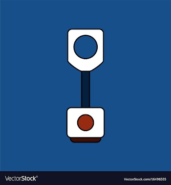 Flat icon design collection piston of vehicle vector image