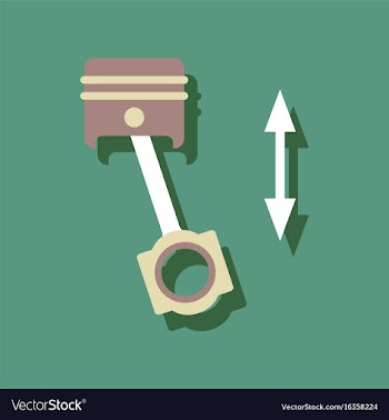 Flat icon design collection piston scheme in vector image