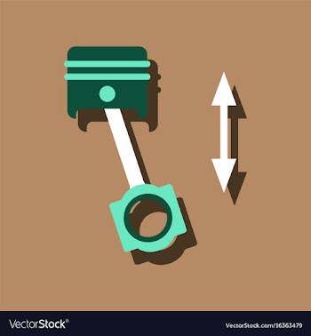 Flat icon design collection piston scheme in vector image