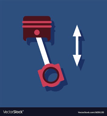 Flat icon design collection piston scheme in vector image