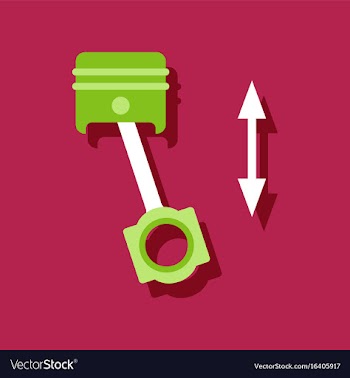 Flat icon design collection piston scheme in vector image