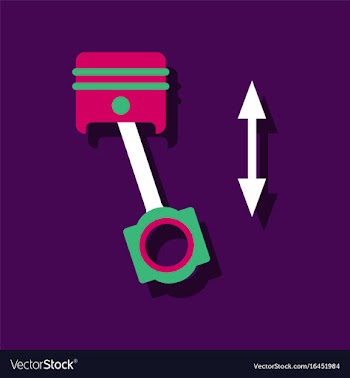 Flat icon design collection piston scheme in vector image