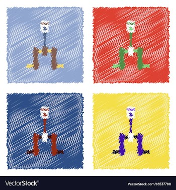 Flat icon design collection piston scheme in vector image