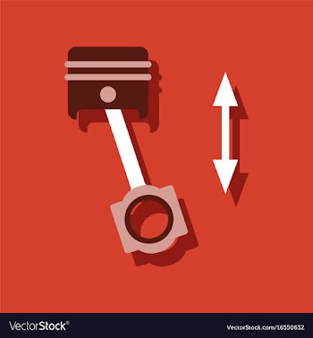 Flat icon design collection piston scheme in vector image