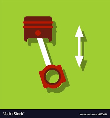 Flat icon design collection piston scheme in vector image