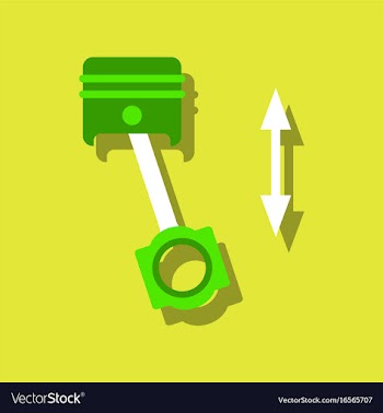 Flat icon design collection piston scheme in vector image