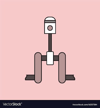 Flat icon design collection piston scheme vector image
