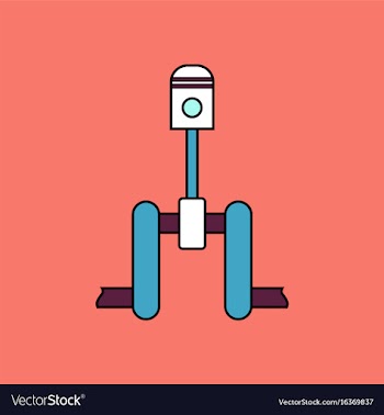 Flat icon design collection piston scheme vector image