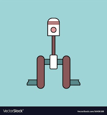 Flat icon design collection piston scheme vector image