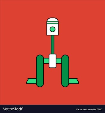 Flat icon design collection piston scheme vector image
