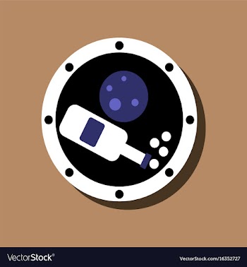 Flat icon design collection planet and bottle in vector image