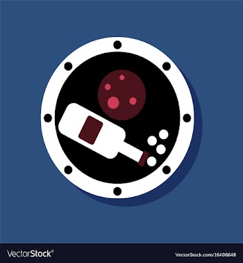 Flat icon design collection planet and bottle in vector image