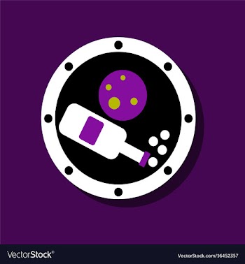 Flat icon design collection planet and bottle in vector image
