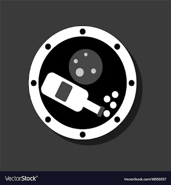 Flat icon design collection planet and bottle in vector image